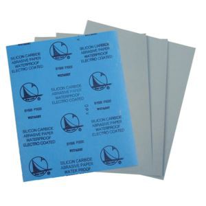 Niebieski, bardzo drobny papier ścierny na mokro